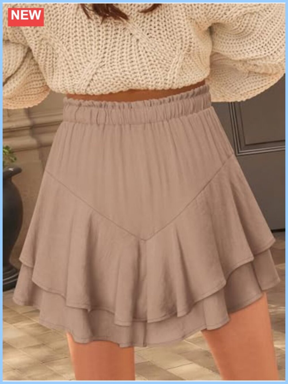 Flowy Ruffle Skorts for Women Mini Skirt Butterfly Tennis Skort - Picture 2 of 6